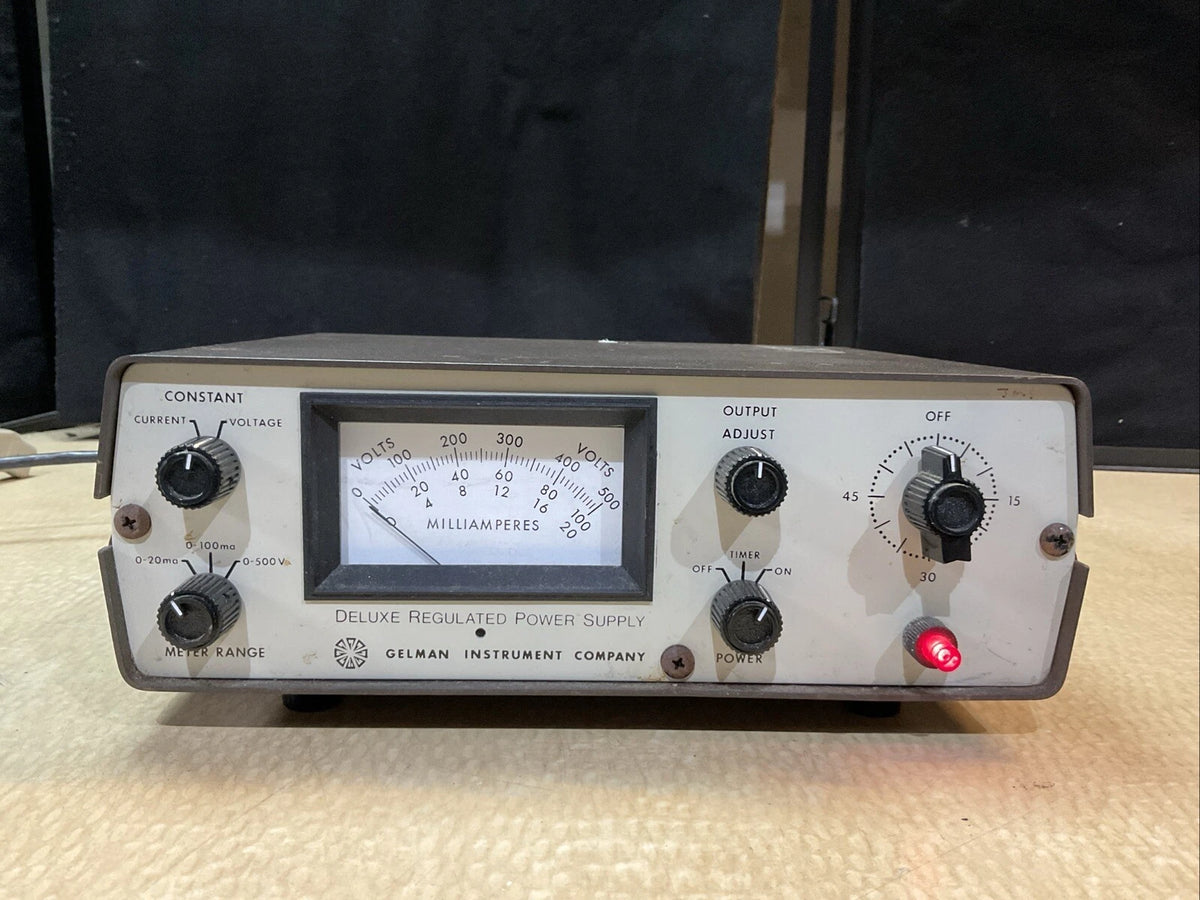 DELUXE REGULATED POWER SUPPLY GELMAN INSTRUMENT COMPANY