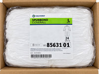 Halyard Spunbond Coverall Large White 24 Count Case REF 85631