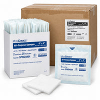 MediChoice SPNG4004 All-Purpose Sponges 4x4 6-Ply Sterile Case of 300