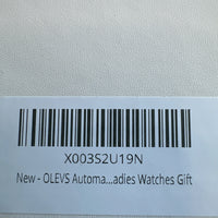 Olevs Automatic Mechanical Women Watch Ceramic Steel Band Waterproof Wristwatch