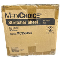 MediChoice Stretcher Sheet – Blue (40" x 90") 50ct MC950453