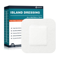 Halyard 50196 Bordered Gauze Island Dressing 6” x 6” Sterile 100/Case