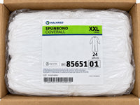 Halyard Spunbond Coverall XXL White 24 Count Case REF 85651