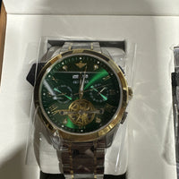 Oupinke GreenSkeleton Tourbillon Luminous Formal Automatic Mechanical Wristwatch