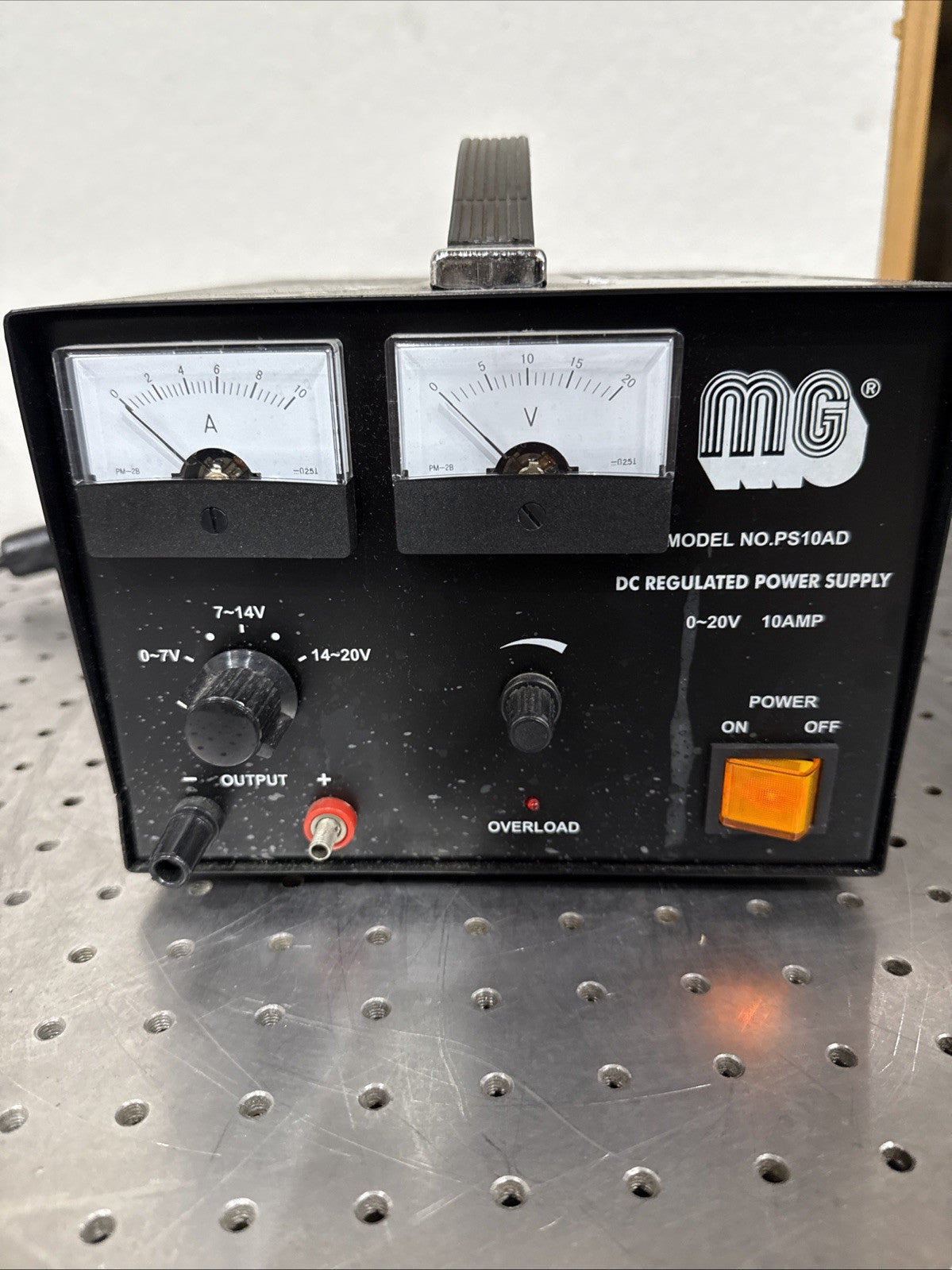 MG Electronics Pro series 10A 0-20 VDC REGULATED & FILTERED POWER SUPPLY PS10AD