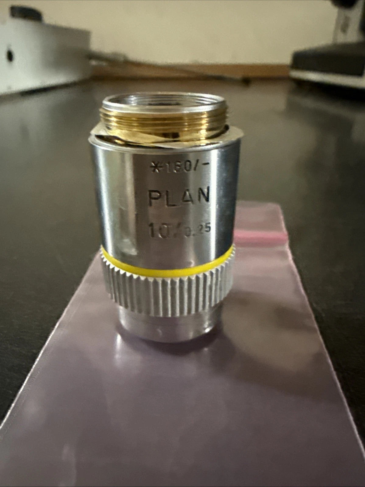 Objective for microscope Leitz PLAN 10/0.25 160/-