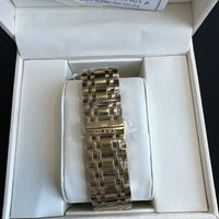 Olevs Mens Luxury Watch Skeleton, Day Date, Gold Band, Gold Dial