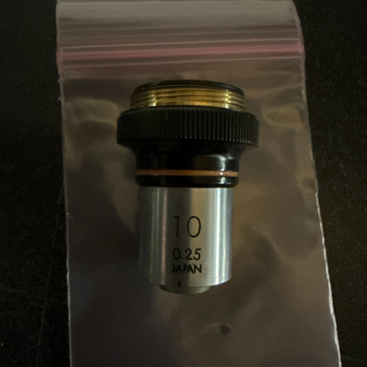 Olympus Tokyo 10x 0.25 Microscope Objective Lens 800817 Made in Japan