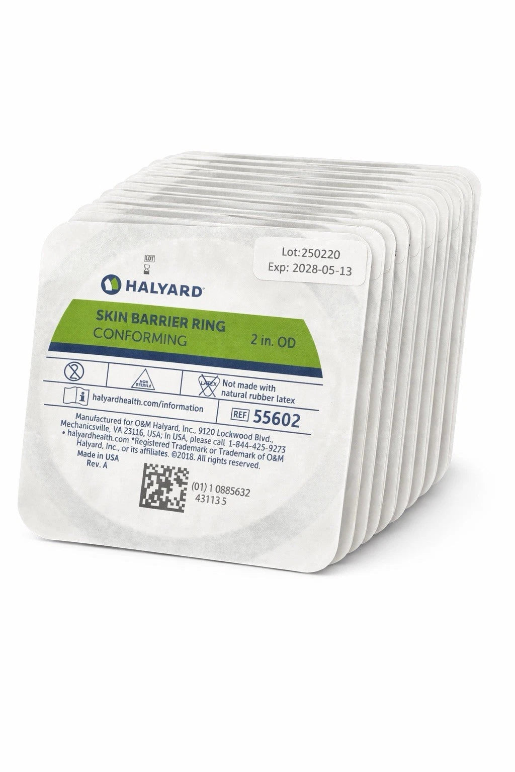 Halyard Skin Barrier Ring Conforming 2in OD Lot Of 10