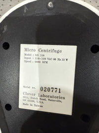 Clover Lab SD-110 Table Top Micro Centrifuge 6000 RPM-Tested, Good working