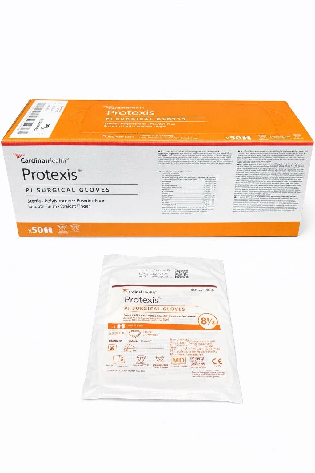 Protexis Polyisoprene Coating Gloves Size 8 1/2 Sterile 1 Box of 50 pairs