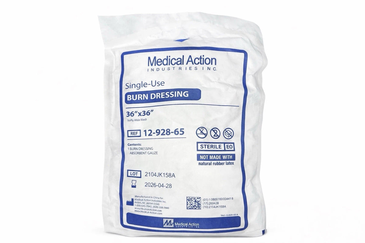 NEW 30-PACK Medical Action 16-PLY Dry Burn Dressing 36”x36”" STERILE