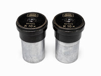 ZEISS OPTON K 10x Microscope Eyepieces Ocular Lenses Germany Pair