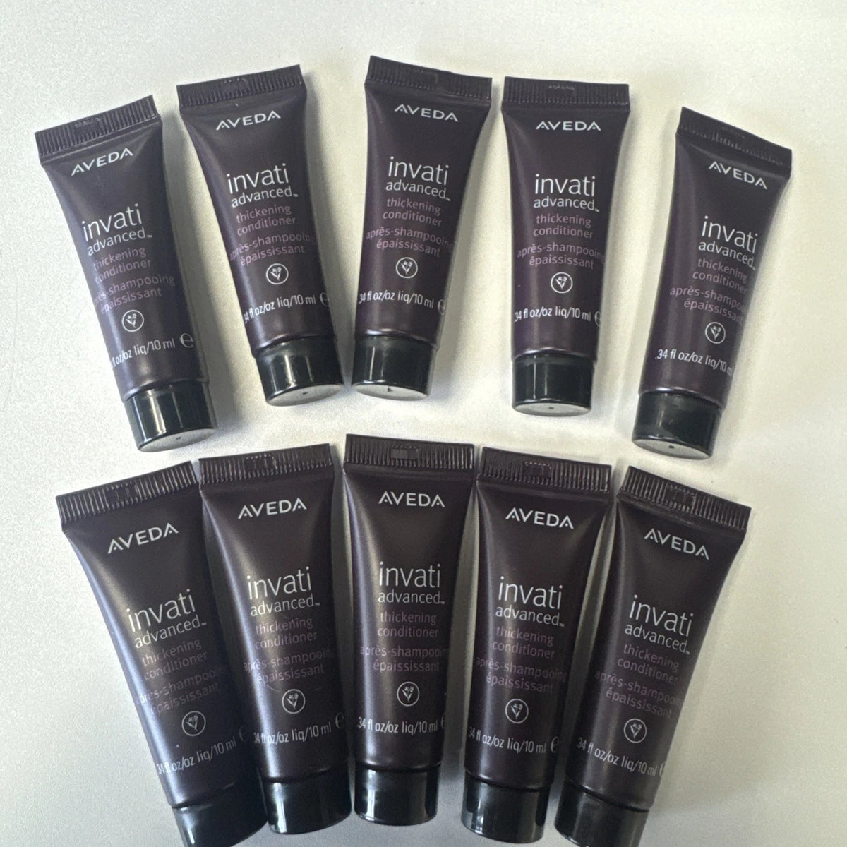 10x Aveda invati Advanced Thickening Conditioner .34 oz/10 ml Each, 10 Samples