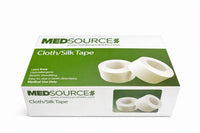 MedSource Cloth/Silk Medical Tape 1” x 10 Yds MS-15110 – Box of 12 Rolls