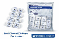 MediChoice ECG Electrode Foam Pregelled Ag/AgCl 50/Pack Reorder 49991 NEW