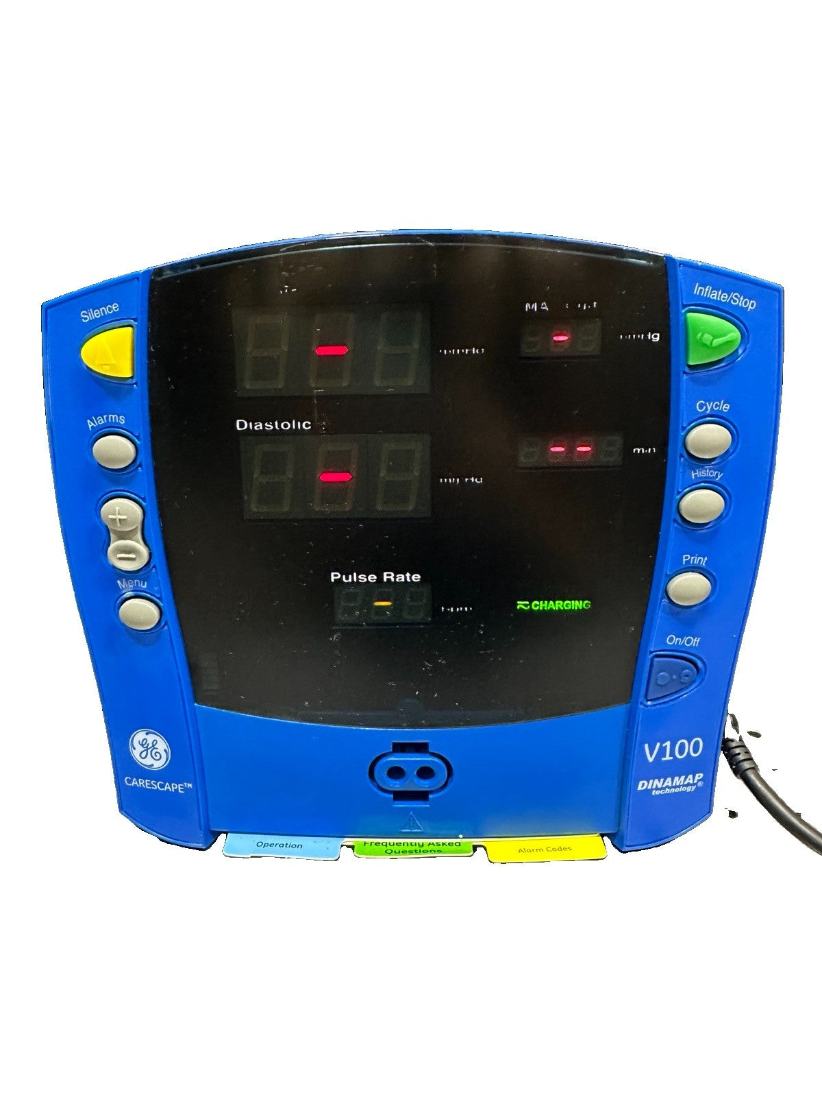 GE CARESCAPE V100 Dinamap Vital Signs NIBP Monitor V100-DBXX-AXAX-AX No Power Su