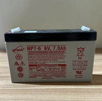GENESIS, NP7-6 6V, 7.0Ah, SEALED RECHAREABLE LEAD-ACID BATTERY lot of 4
