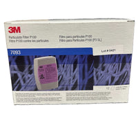 3M 7093 P100 Particulate Filters Respirator Cartridges 12ct Filters Exp 04/2026