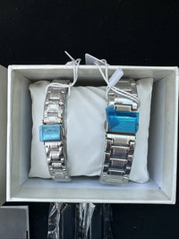 OLEVS Valentines Couple Pair White Dial, Stainless Steel, Waterproof, Calendar