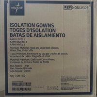 Medline Isolation Gown Box Of 50 Size Large Ref NONLV325