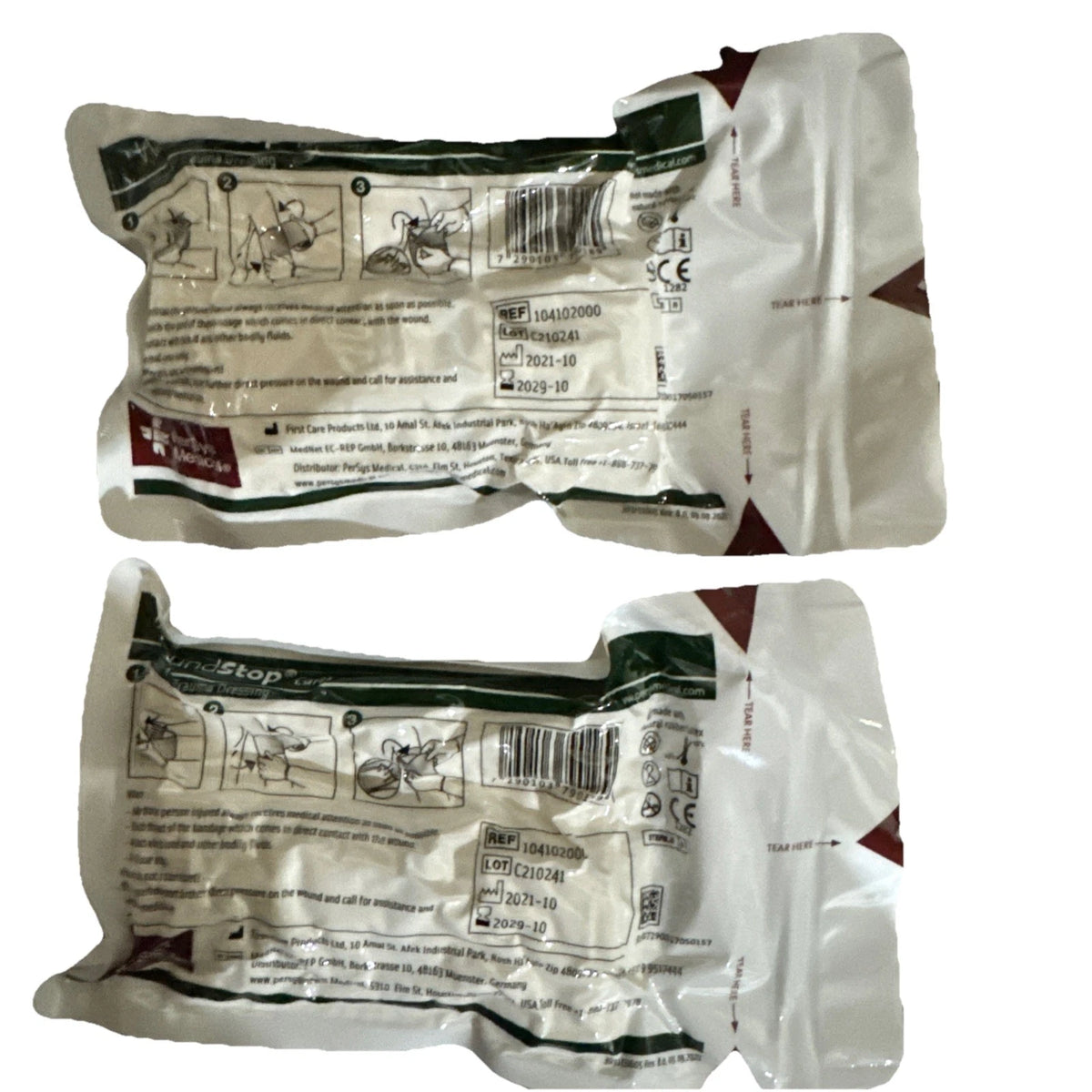 "1" PerSys Medical Wound Stop Care 1 4" Bandages, no Pressure Bar