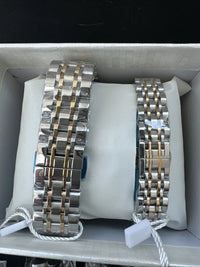 OLEVS Quartz Couple Pair Black Dial, Stainless Steel, Waterproof, Calendar
