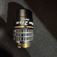 Nikon CFN Plan 2X/0.05 Microscope Objective Lens Labophot Optiphot Alphaphot