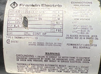 4101020413 / 1725 RPM MECH VACUUM PUMP, 1/3 HP / FRANKLIN ELECTRIC