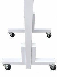CARR LS2472 Mobile Barrier 24x72 Rolling Stand with Viewing Window Used