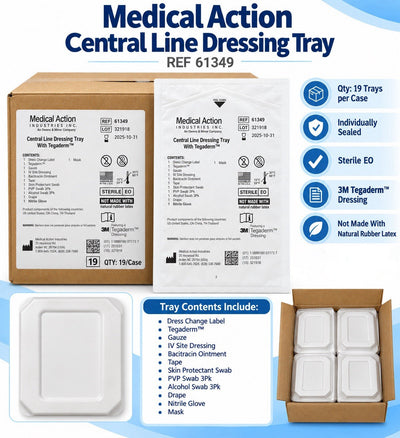 Action 61349 Central Line Dressing Tray Case of 19