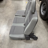 22' F350 Crew Cab Gray Cloth Rear Back Backseat Bench Seat Assembly Headrests OE