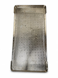 Stainless Steel Perforated Instrument Basket Tray 21 x 11 x 3.5w Handles
