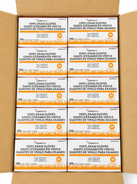 Cardinal Health 8882DOTP Vinyl Exam Gloves Medium Powder-Free Case 1500