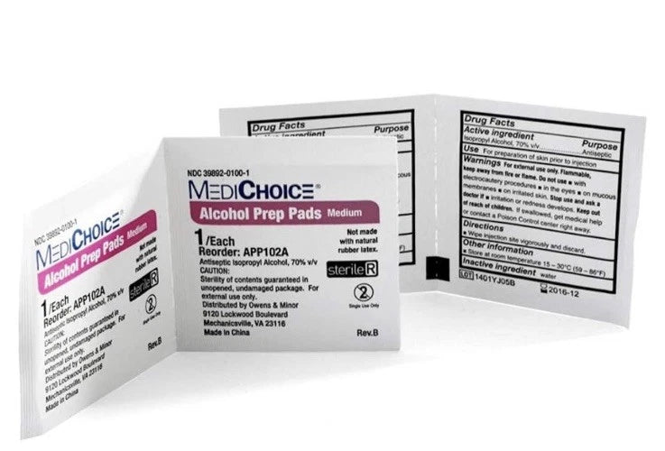 MediChoice Alcohol Prep Pads Medium Sterile 200ct