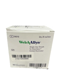 Welch Allyn 58010 KleenSpec Sheath Single Use Corded Illuminator Box of 25