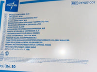Medline Sponge Counter Bag (Blue), REF DYNJE1001, Qty 250, non-sterile.