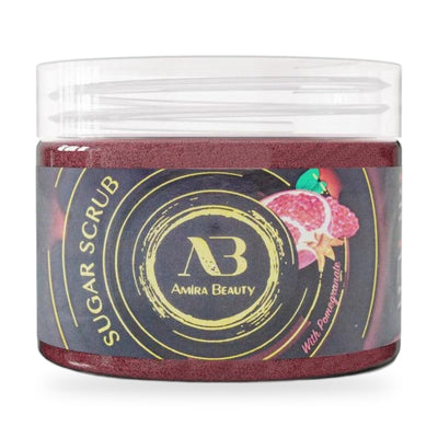 Amira Beauty Pomegranate Sugar Scrub Moisturizing Exfoliating Nourish Skin 14OZ