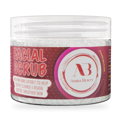 Amira Beauty Pomegranate Facial Scrub Clarifying Exfoliator Deep Cleanser 11.9OZ