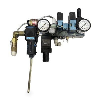 K&S 8060 Pneumatic Manifold Assembly w/ MAC Valves & Wilkerson Regulator