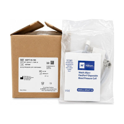 Welch Allyn FlexiPort Disposable BP Cuff Small Adult 10 REF 901044 Case 20