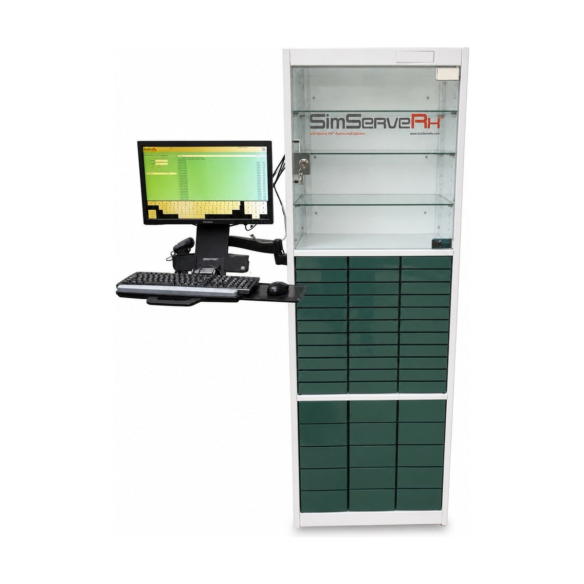 SimServeRx SMR MAXI Simulation Dispensing Cabinet Training Touchscreen Scanner