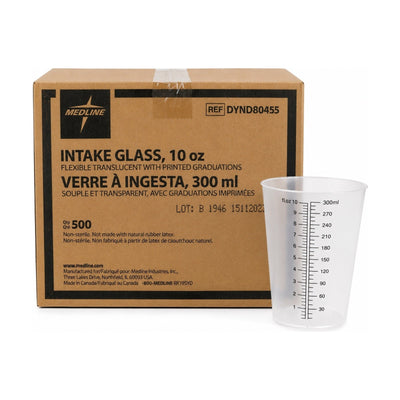 Medline DYND80455 Intake Cups 10 oz 300 mL Graduated Flexible Box of 500 New