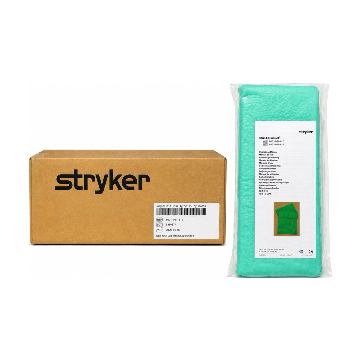 Stryker Mul-T-Blanket Case of 10 REF 8001-061-612 New 25”x 64”