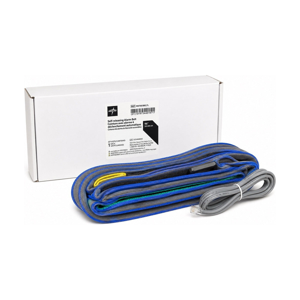 Medline MDT851BELTL Self-Releasing Alarm Belt 96” Patient Monitor Belt New