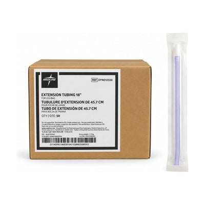 Medline DYND12550 18” Leg Bag Extension Sterile 50/Case