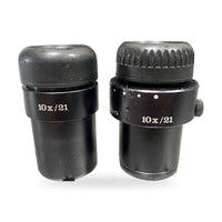 Wild Heerbrugg 10X/21 Microscope Eyepiece Pair Used