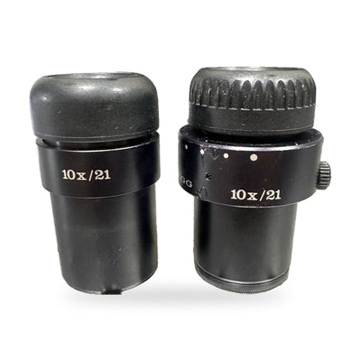 Wild Heerbrugg 10X/21 Microscope Eyepiece Pair Used