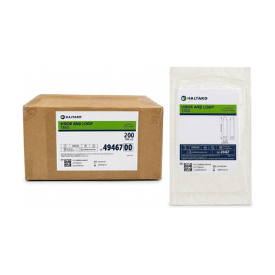 Halyard 49467 Hook & Loop Tabs 1” x 5.5” Sterile Case of 200 Exp 04/2029