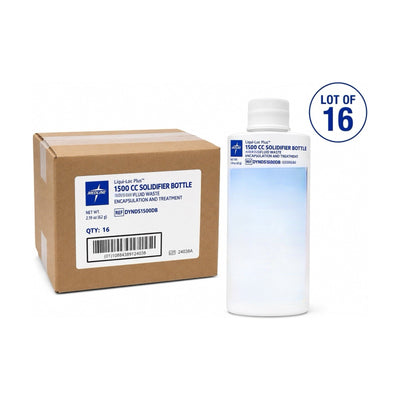 Lot of 16 Medline Liqui-Loc Plus DYNDS1500DB 1500cc Fluid Solidifier